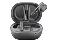 Poly Voyager Free 60+ - Écouteurs sans fil avec micro - intra-auriculaire - Bluetooth - Suppresseur de bruit actif - jack 3,5mm, USB-A via adaptateur Bluetooth - noir de charbon - Certifié pour Zoom Rooms 7Y8G4AA